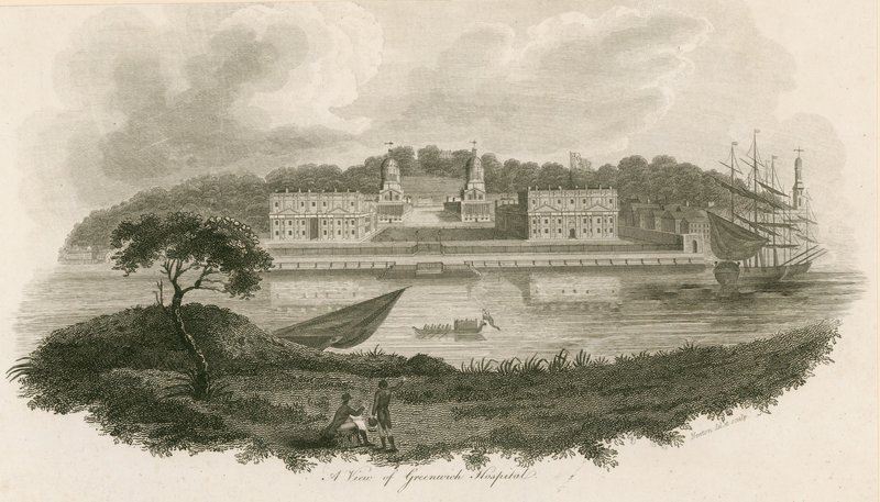 Kilátás a londoni Greenwich Kórházra alkotó: English School