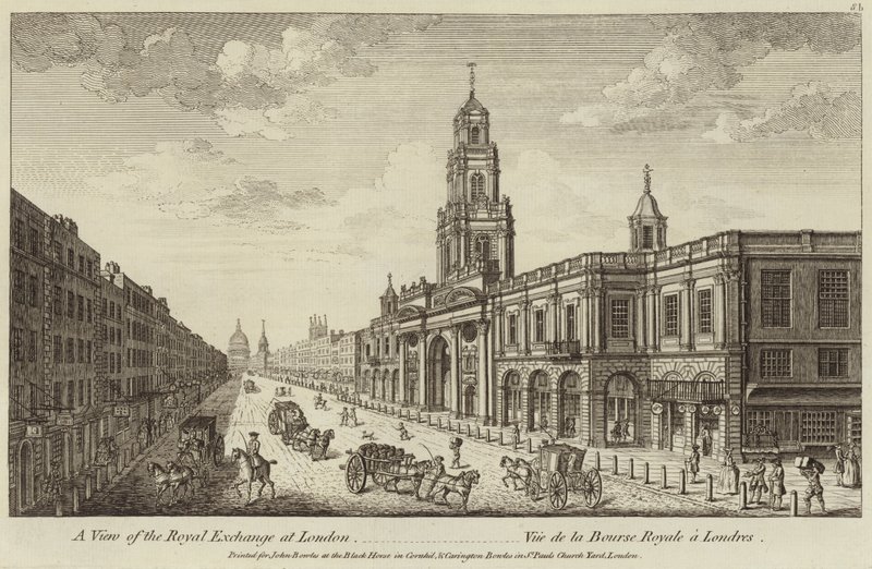 Kilátás a londoni királyi tőzsdére alkotó: English School