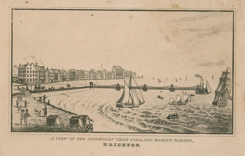A felfüggesztés Chain Pier és a Marine Parade kilátása alkotó: English School