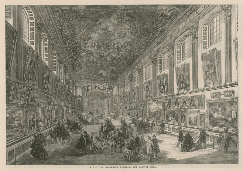 Látogatás a Greenwich Kórházban: The Painted Hall alkotó: English School