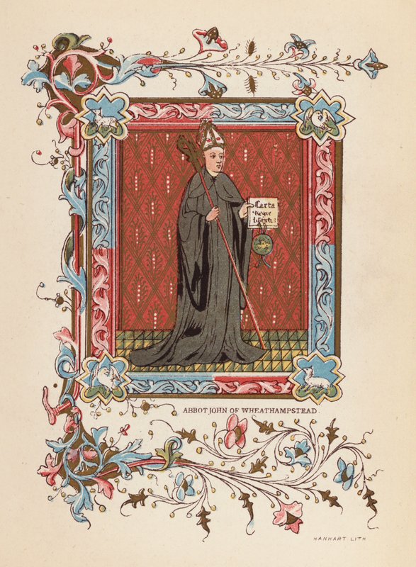 John of Wheathampstead apát (színes litográfia) alkotó: English School