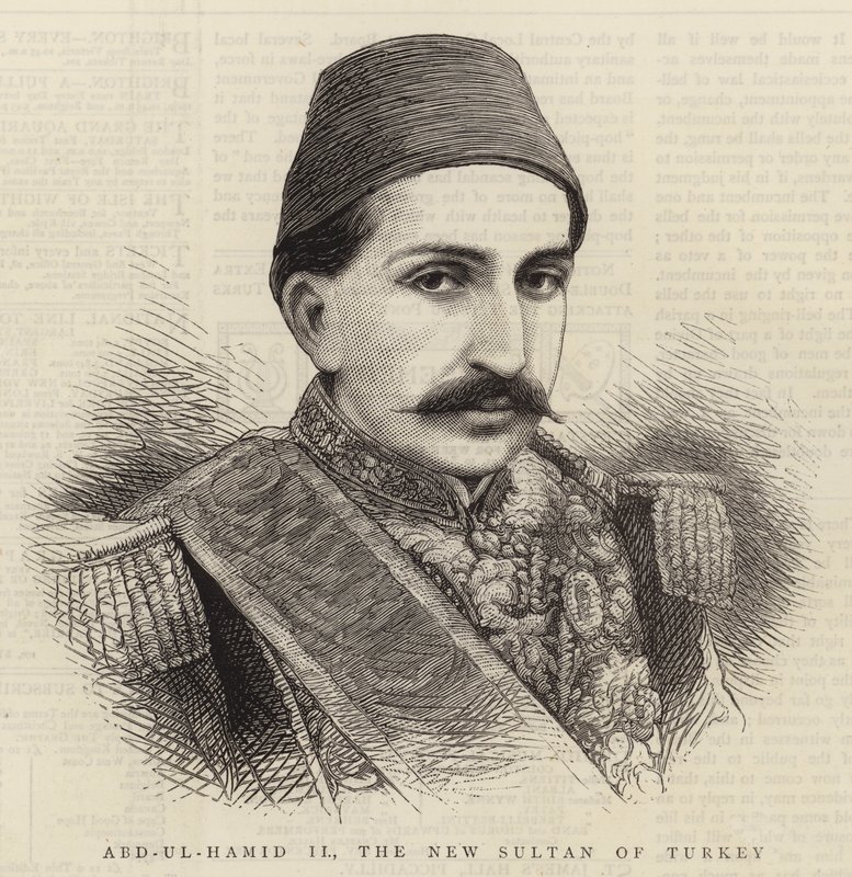 Abd-ul-Hamid II, Törökország új szultánja (metszet) alkotó: English School