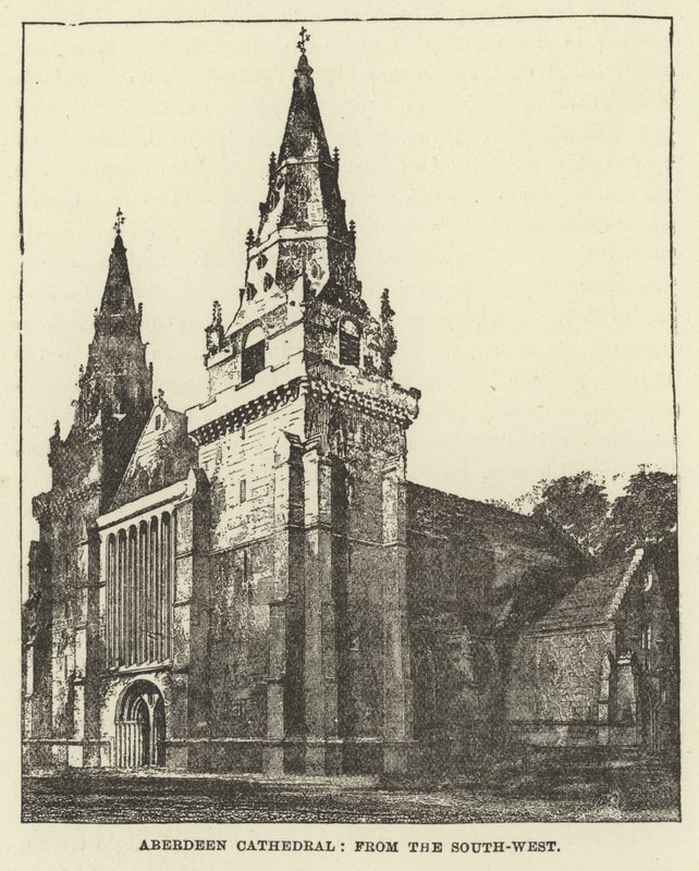 Aberdeen katedrális, délnyugat felől alkotó: English School