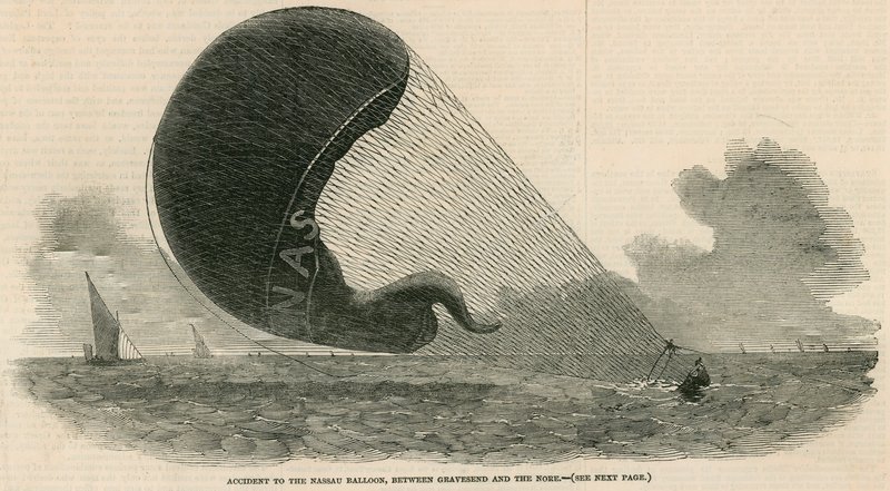 Baleset a Nassau ballonnal Gravesend és Nore között alkotó: English School