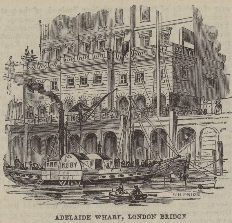 Adelaide Wharf, London Bridge alkotó: English School