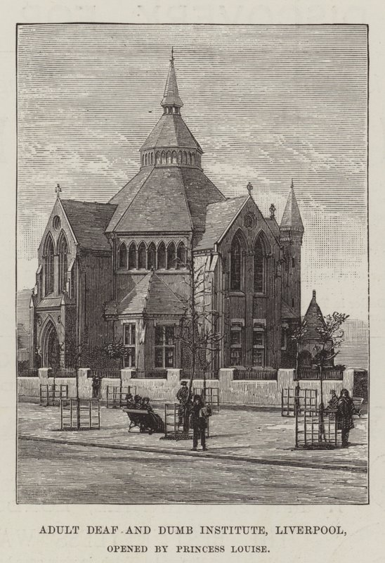 Felnőtt Siket és Néma Intézet, Liverpool, amelyet Louise hercegnő nyitott meg alkotó: English School