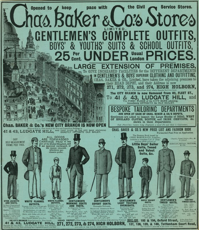 A Chas Baker & Cos üzletek hirdetése alkotó: English School
