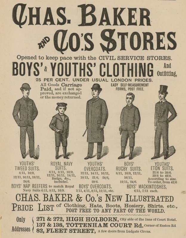 A Chas Baker & Cos üzletek hirdetése alkotó: English School