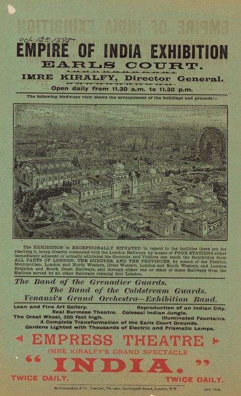 Hirdetés az Empire of India kiállításhoz, Earls Court alkotó: English School