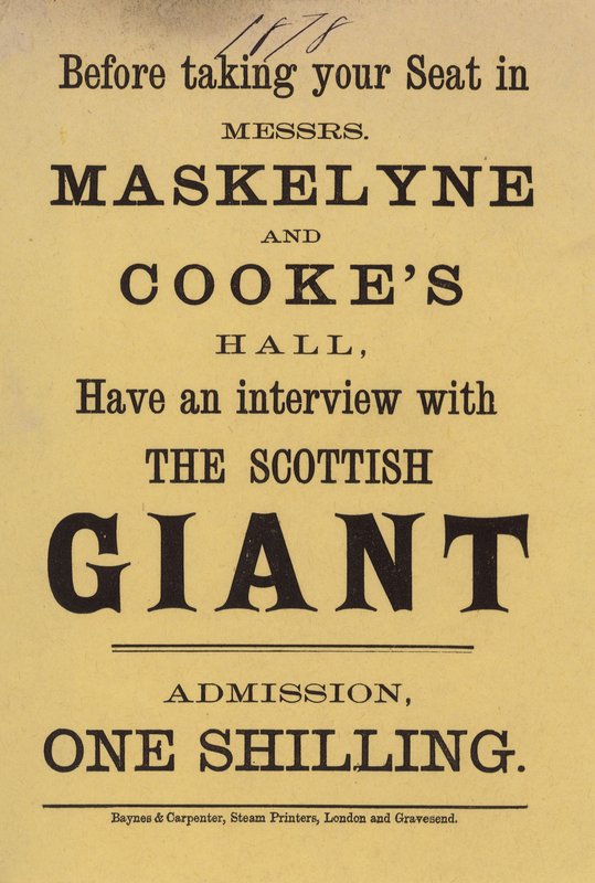Maskelyne urak és Cookes Hall hirdetése alkotó: English School