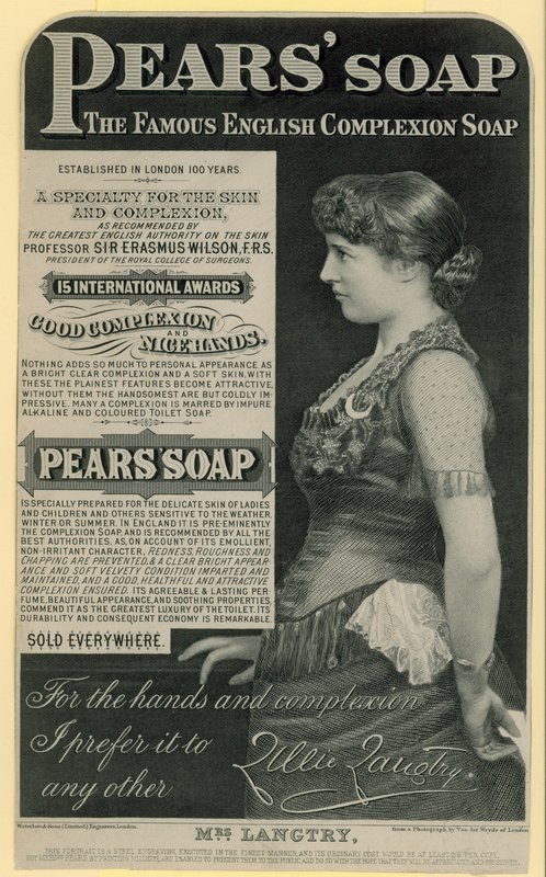 A Pears Soap reklámja Lillie Langtry színésznővel alkotó: English School