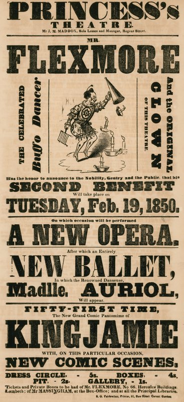 A londoni Princess Theatre hirdetése alkotó: English School