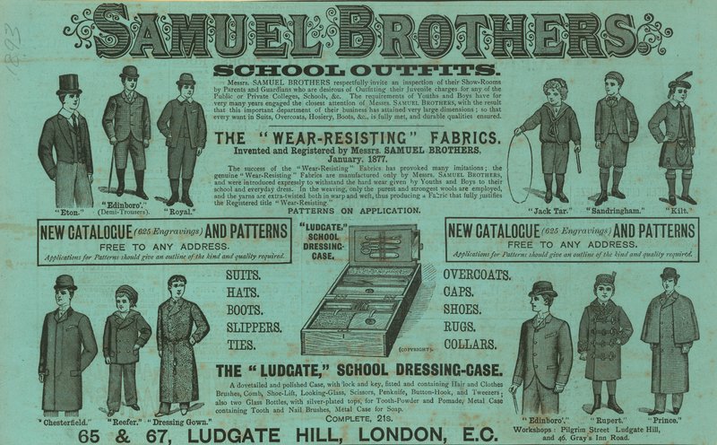 A Samuel Brothers hirdetése, Ludgate Hill, London alkotó: English School