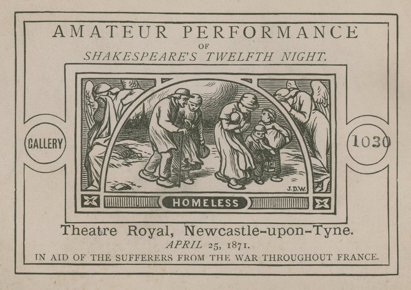 Shakespeare tizenkettedik éjszakája amatőr előadásának hirdetése alkotó: English School