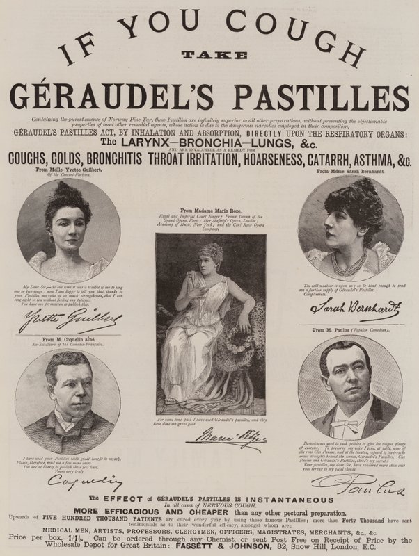 Reklám, Geradel pasztillák (metszet) alkotó: English School