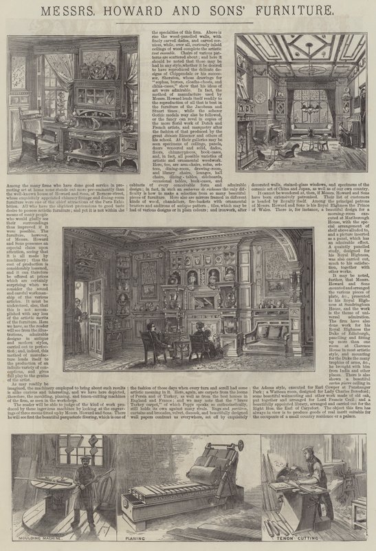 Reklám, Messers Howard and Sons bútorai (metszet) alkotó: English School