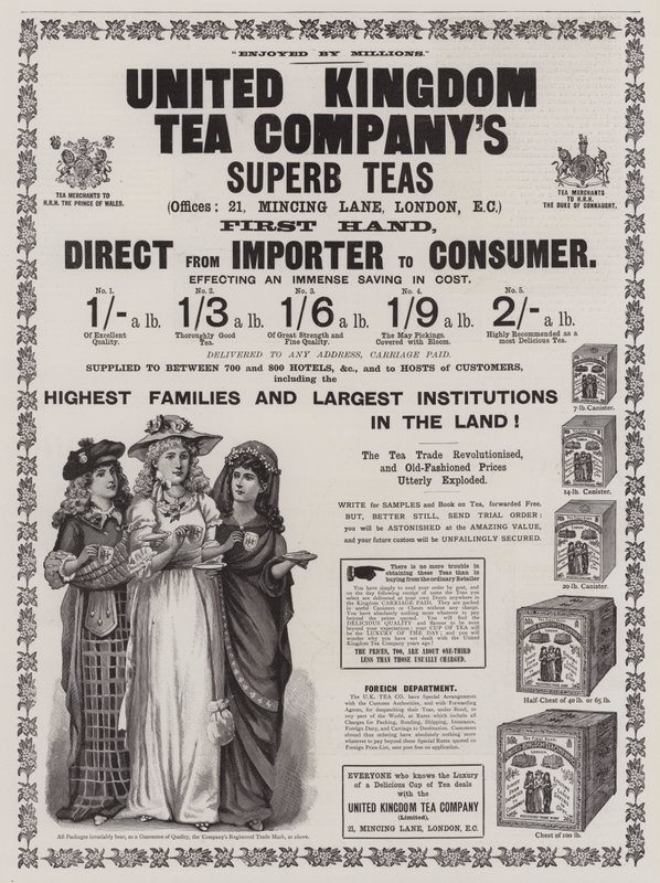 Advertisement, United Kingdom Tea Company (gravírozás) alkotó: English School