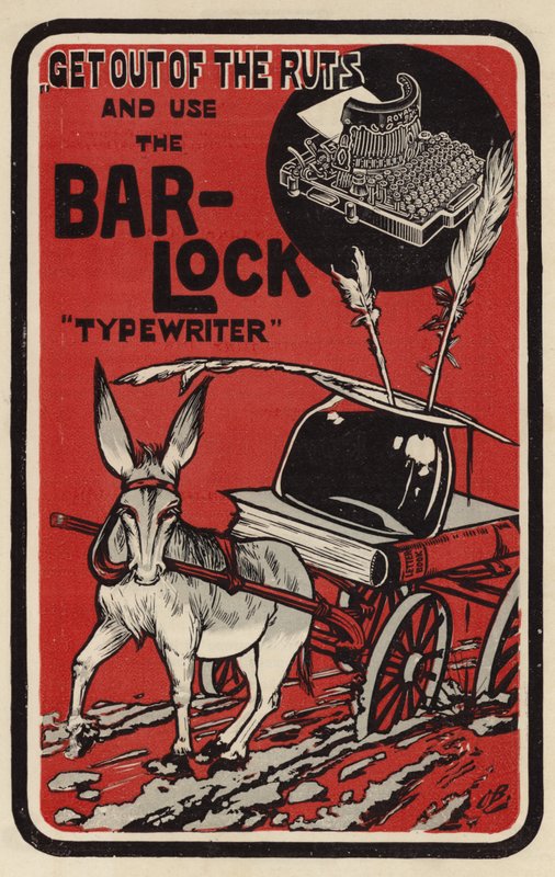 Bar-Lock írógépek reklámja alkotó: English School