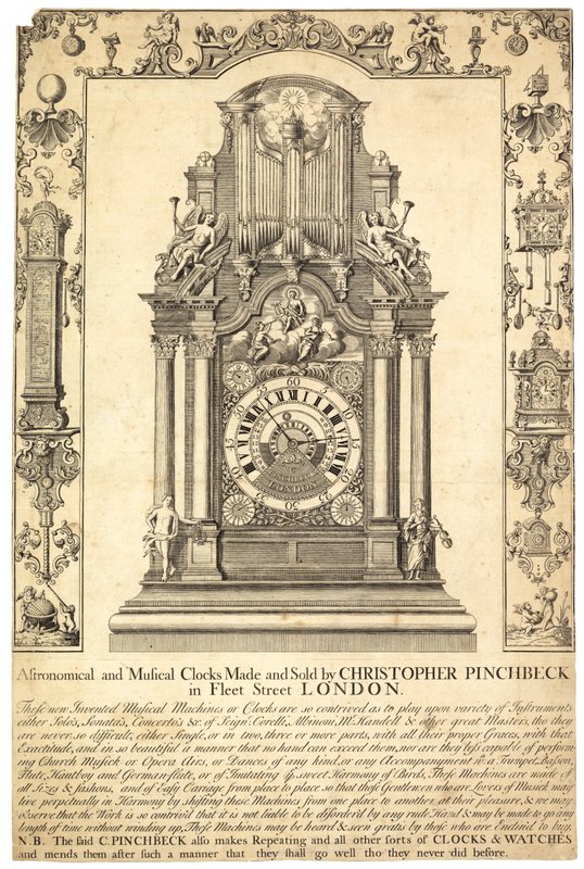 Christopher Pinchbeck csillagászati és zenei órák hirdetése alkotó: English School