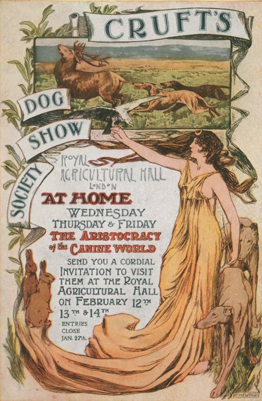 Crufts kutyakiállítás hirdetése alkotó: English School