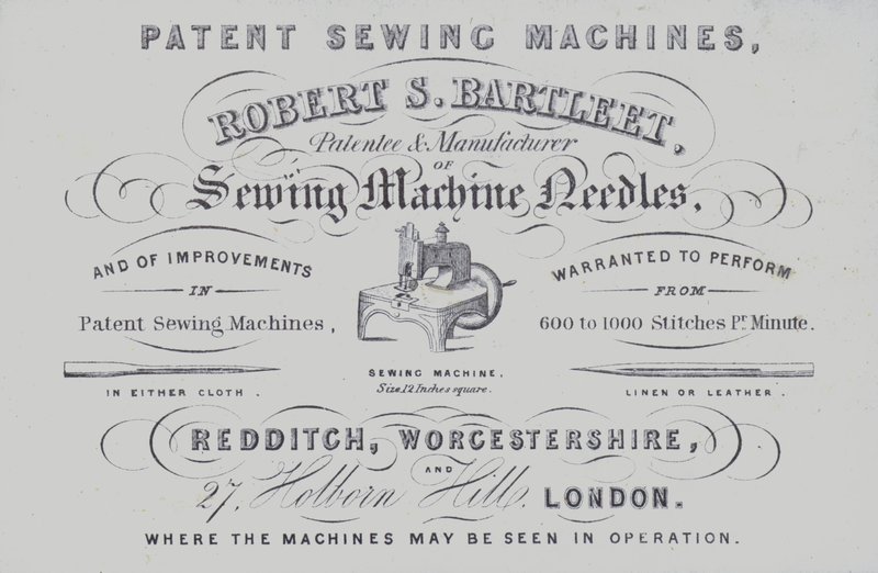 Robert S Bartleet varrógépek hirdetése (litho) alkotó: English School