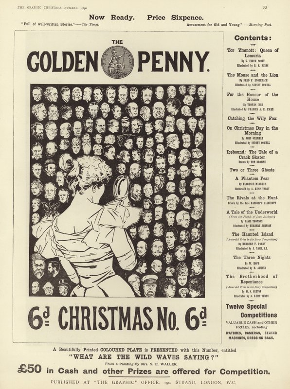 A Golden Penny Christmas Number reklámja alkotó: English School