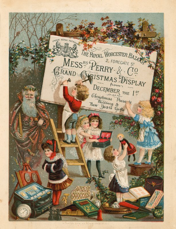A The Royal Worcester Bazaar hirdetése, 2 Foregate Street, London alkotó: English School