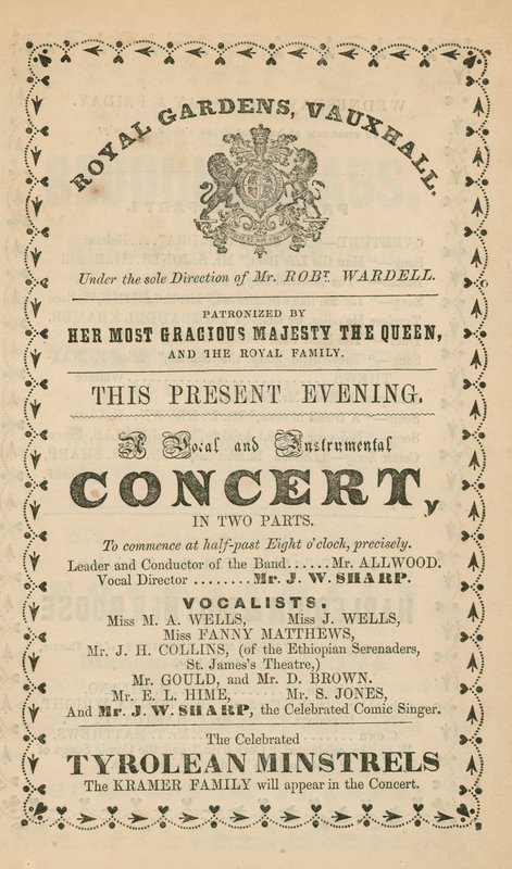 A londoni Vauxhall Gardens reklámja alkotó: English School