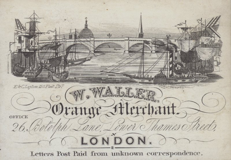 Reklám: W Waller, Orange Merchant, London (litho) alkotó: English School