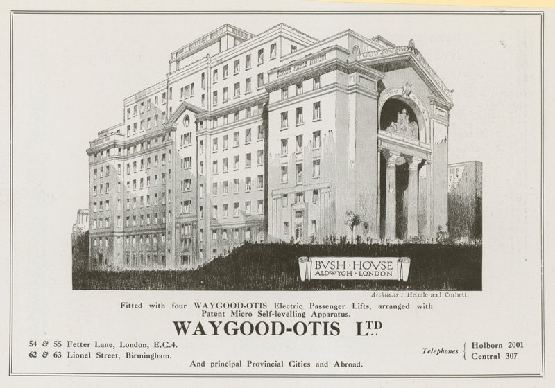 A Waygood-Otis Limited reklámja alkotó: English School