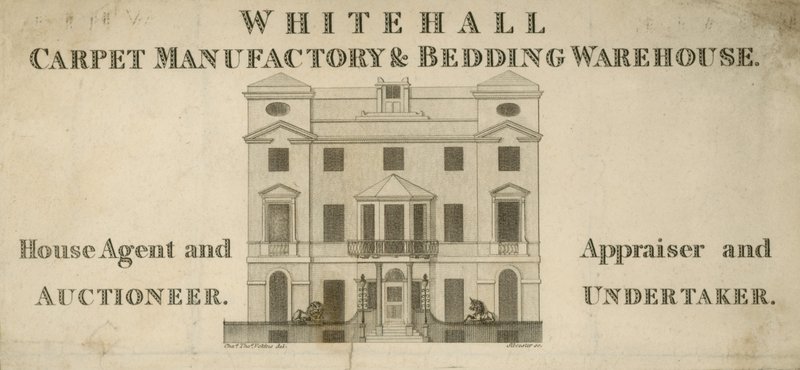 Whitehall Szőnyegmanufaktúra és Ágyneműraktár hirdetése alkotó: English School