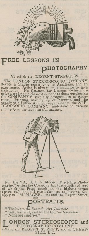 A London Stereoscopic and Photography Company reklámja alkotó: English School