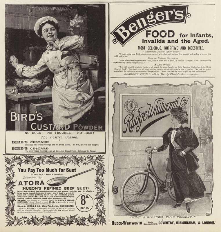 A The Graphic Christmas Number 1896-ból terjedő reklámok alkotó: English School
