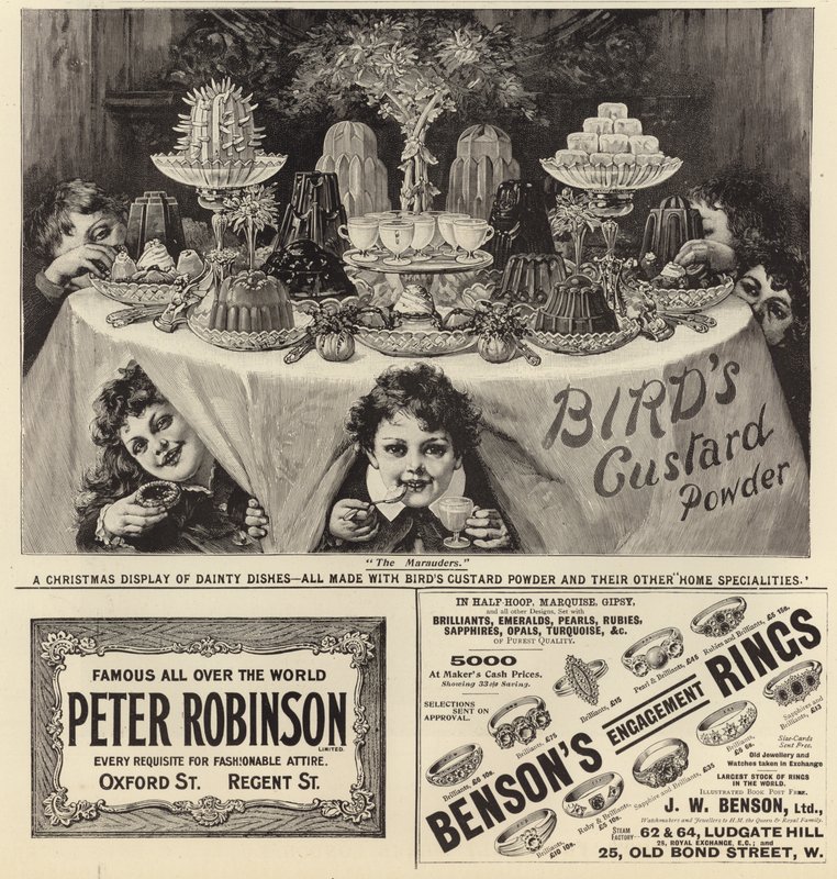 A The Graphic Christmas Number 1897-ből terjedő reklámok alkotó: English School