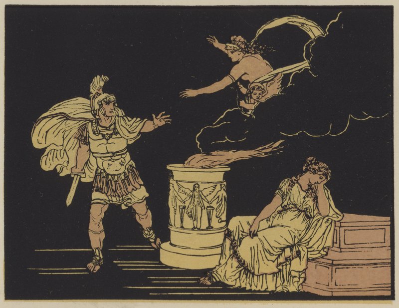 Aeneas és Heléna (színes litográfia) alkotó: English School