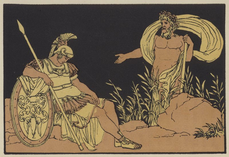 Aeneas és Tiberis (színes litó) alkotó: English School