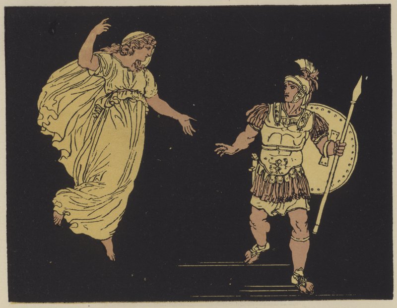 Aeneas és Creusa árnyéka (színes litho) alkotó: English School