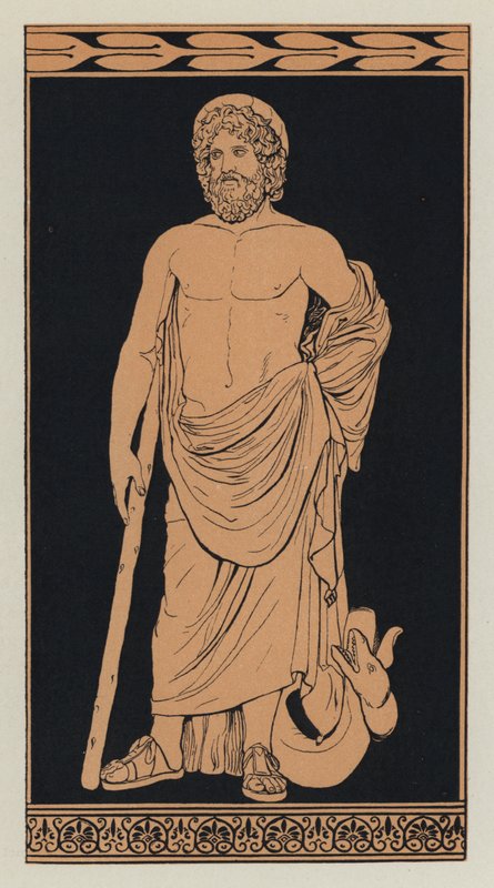 Aesculapius (színes litográfia) alkotó: English School