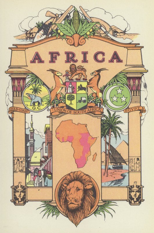 Afrika (színes litográfia) alkotó: English School