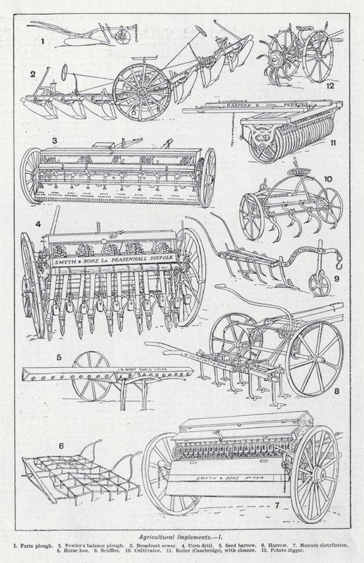 Mezőgazdasági eszközök (litho) alkotó: English School