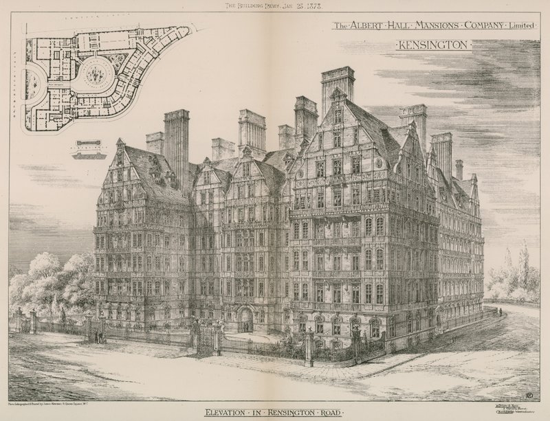 Albert Hall Mansions, Kensington, London alkotó: English School
