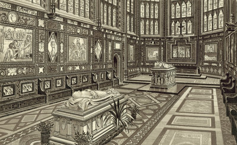 Albert Memorial Chapel, Windsor (litográfia) alkotó: English School