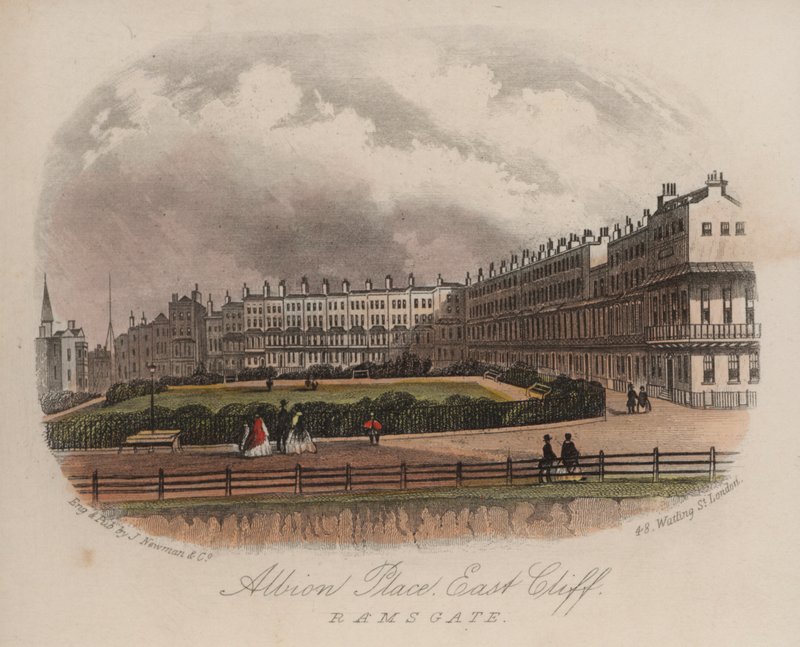 Albion Place, East Cliff, Ramsgate, Kent (színes metszet) alkotó: English School