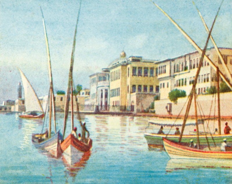 Alexandria, Ras-et-Tin (színes litográfia) alkotó: English School