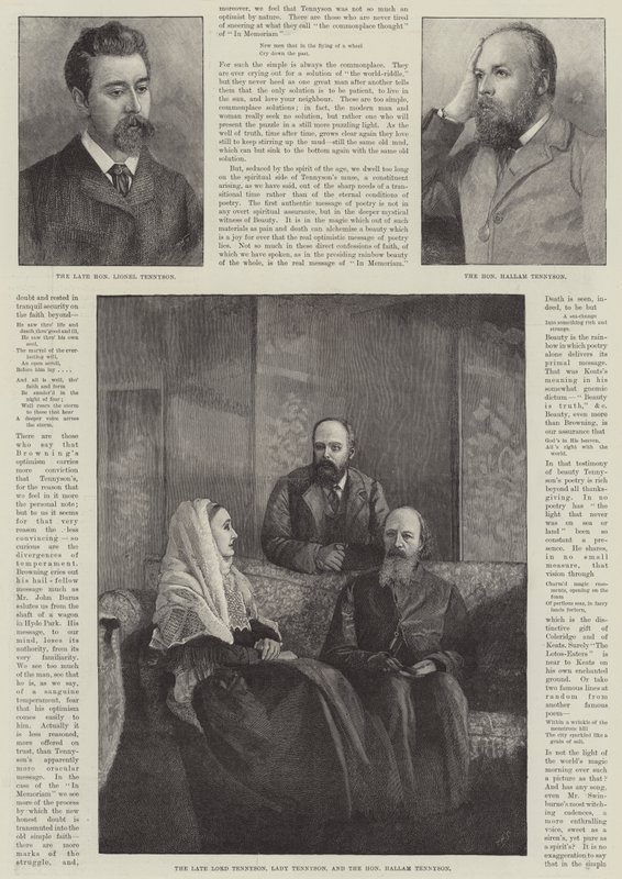 Alfred, Tennyson báró, költődíjas (metszet) alkotó: English School