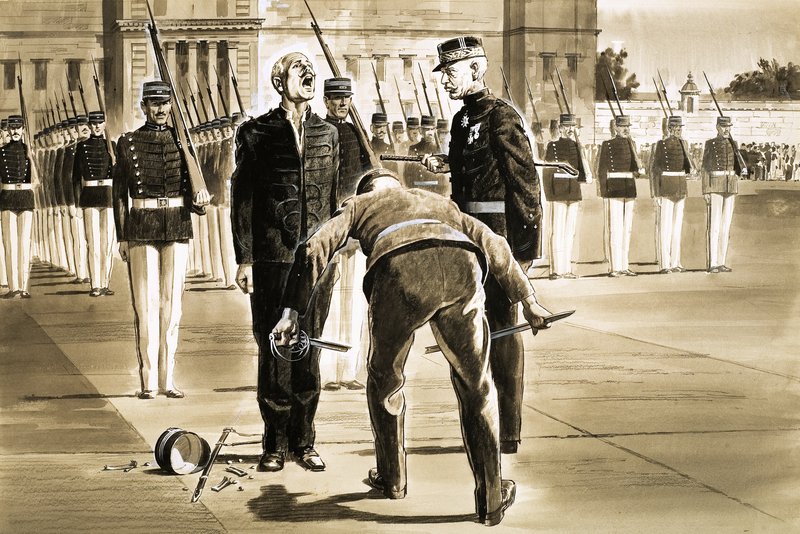 Alfred Dreyfus, a fogoly az Ördög-szigeten alkotó: English School
