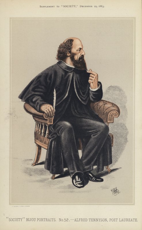 Alfred Tennyson, költő díjas (színes litó) alkotó: English School