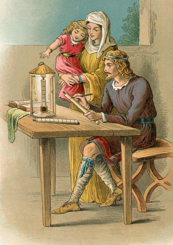 Alfred készíti az órát alkotó: English School