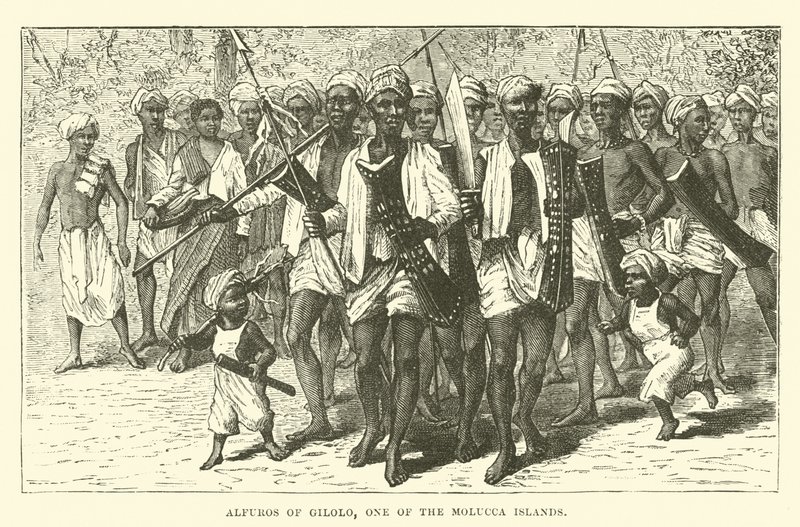 Alfuros of Gilolo, az egyik Molucca-szigetek alkotó: English School