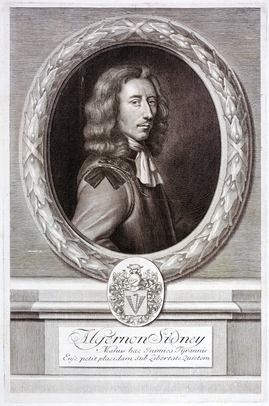 Algernon Sidney, angol köztársasági politikai teoretikus és katona (metszet) alkotó: English School